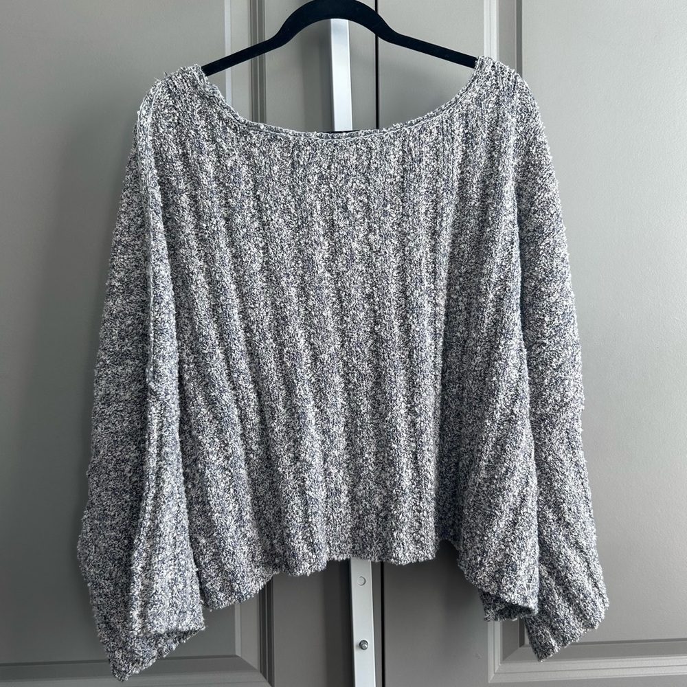 Free People Good Day Pullover Sweater in charcoal gray size large - Picture 5 of 9